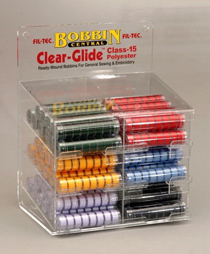 Clear-Glide (Class 15/A) Bobbins Bright Colors Display Unit