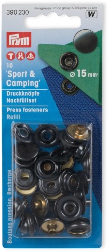 Prym Sport snaps 15mm refill black oxidized 10pc