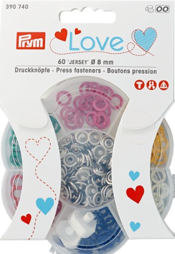 Prym Snap fasteners jersey, prym love, 8mm, in 6 colours