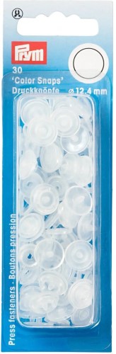 Prym Color Snaps refill 12.4mm transparent shiny 30pc