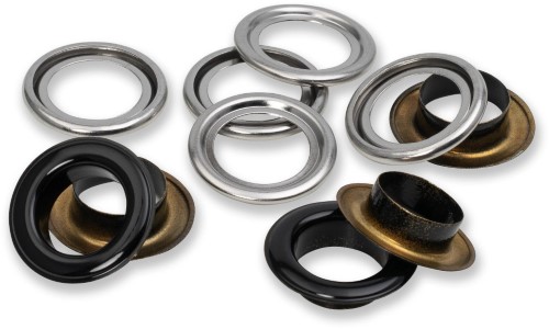 Prym Eyelets with washers 14mm refill black 15pc