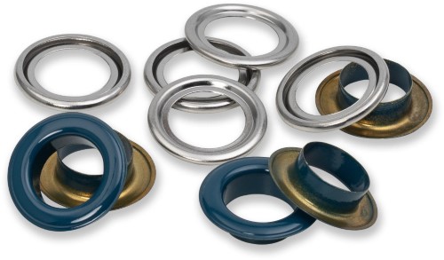 Prym Eyelets with washers 14mm refill navy blue 15pc