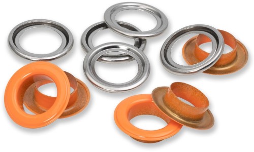 Prym Eyelets with washers 14mm refill orange 15pc