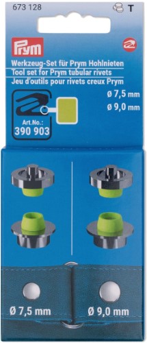 Prym Tool Set for Tubular Rivets, 7.5 & 9mm, 4 pcs