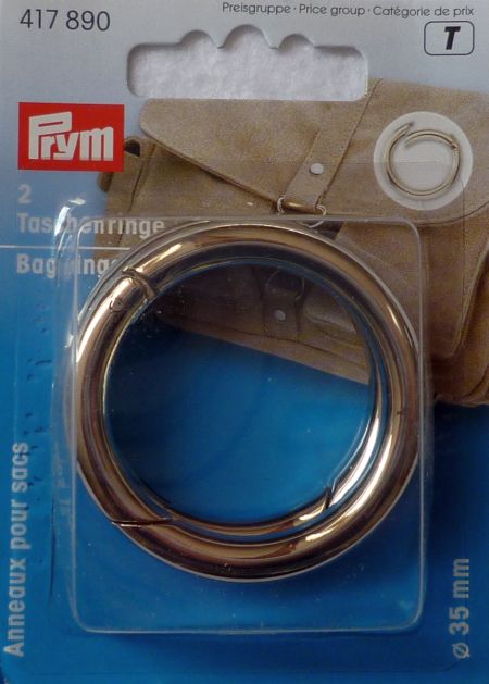 PURSE RINGS, 35MM SILVER