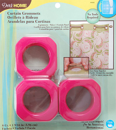 Curtain Grommets 1-9/16 inch (3.96cm) Fuchsia Large Square 8 Ct