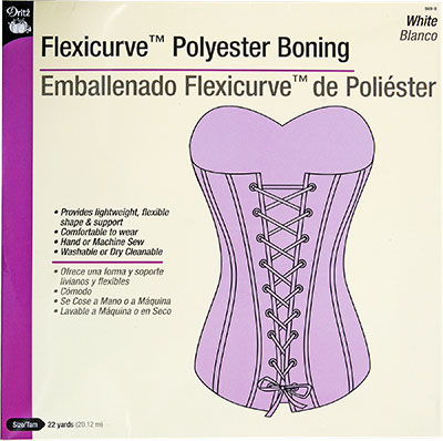 Flexicurve Polyester Boning - White