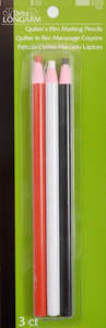 Quilters Film Marking Pencils, 3/pkg  (Red, White, Black)(China Marker)