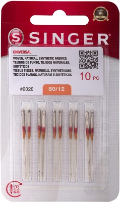 Singer Universal Needle 10 Pack Size 80/12